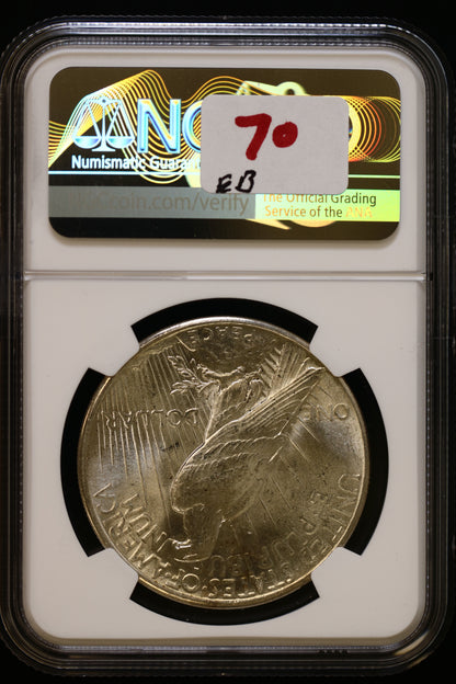 US 1925 Peace Silver Dollar MS-63 NCG S800