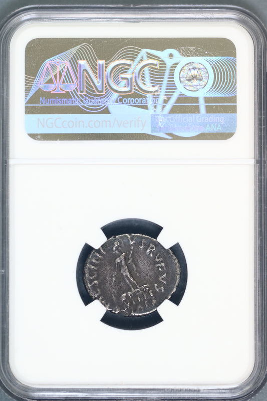 Roman Empire Ag Denarius circa 16 BC  Augustus 27 BC - AD 14   NGC XF   S98