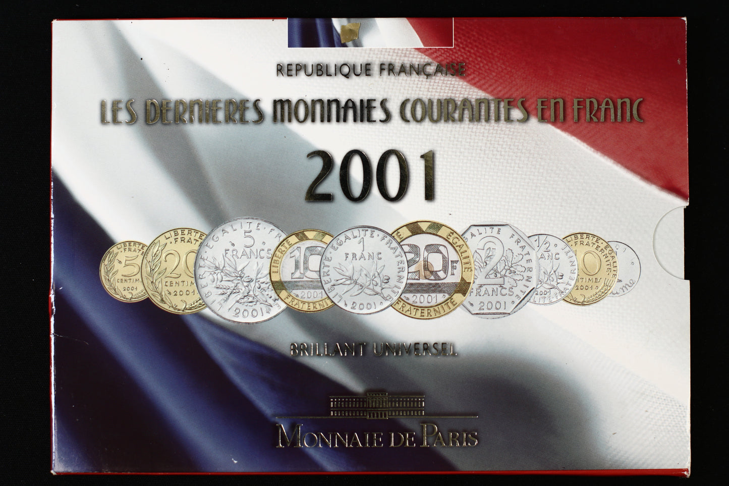 France 2001 Monnaie de Paris "Brillant Universel" (BU) set B478