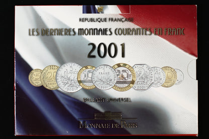 France 2001 Monnaie de Paris "Brillant Universel" (BU) set B478