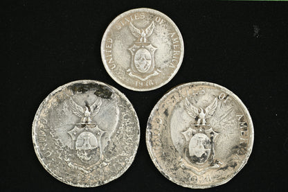 Philippines 1936 Sea Salvage Subic Bay Hoard (Set of Three) A3488