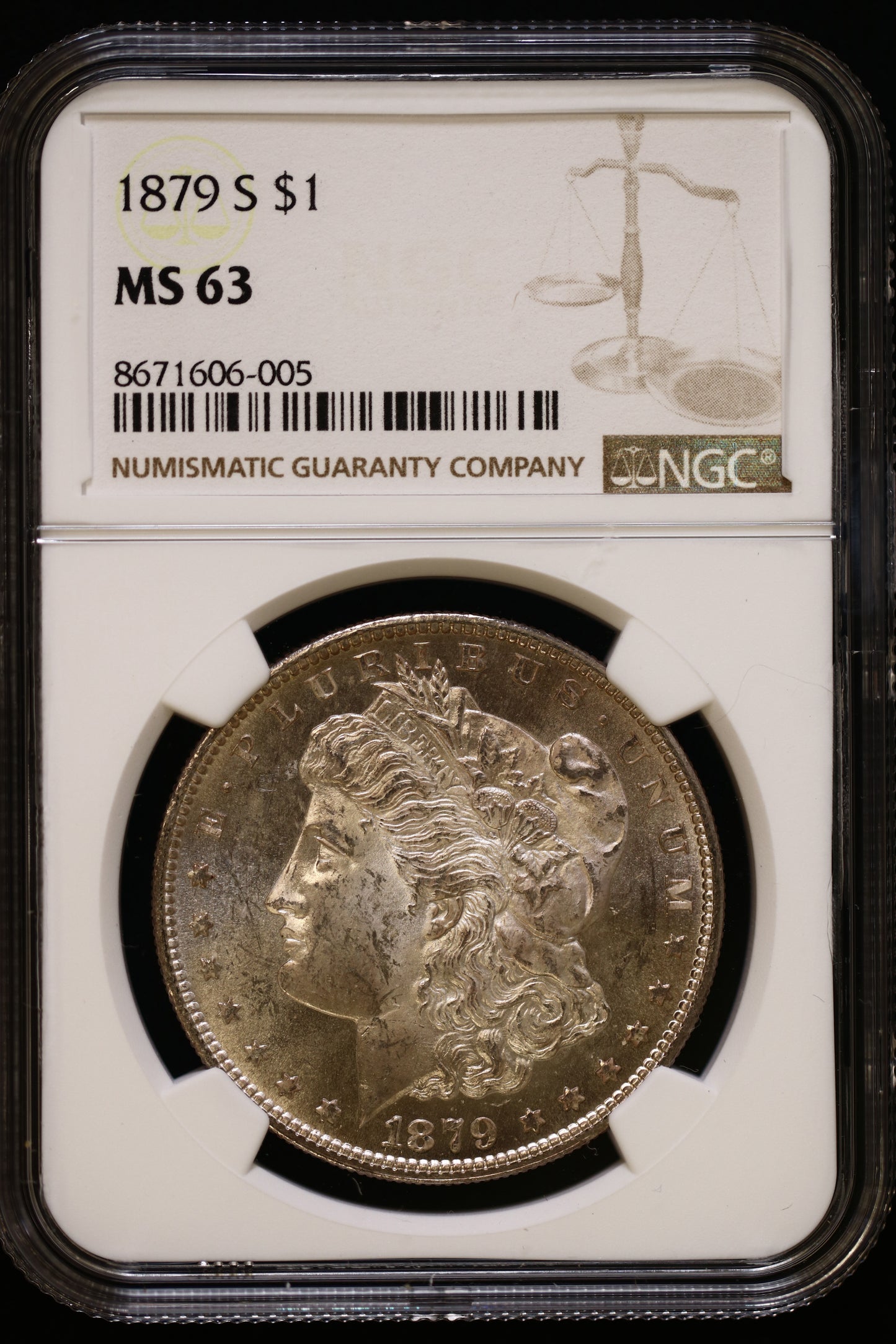US 1879-S Morgan Silver Dollar MS-63 NCG S802