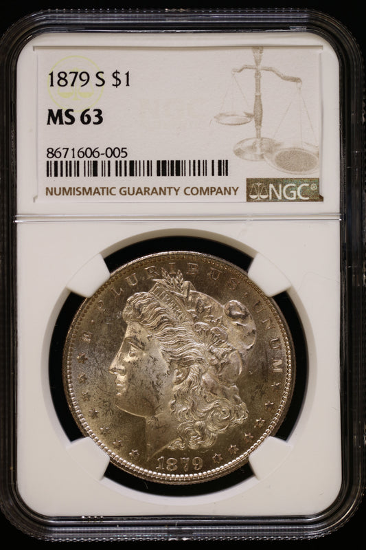 US 1879-S Morgan Silver Dollar MS-63 NCG S802