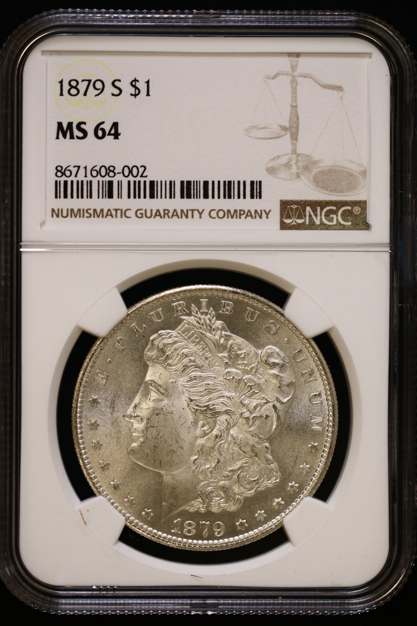 US 1879-S Morgan Silver Dollar MS-64 NCG S803