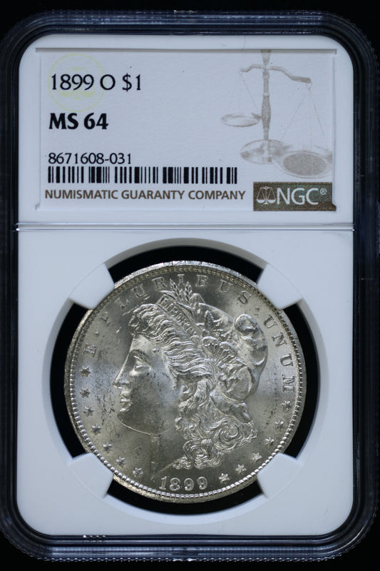 US 1899-O Morgan Silver Dollar MS-64 NCG S850