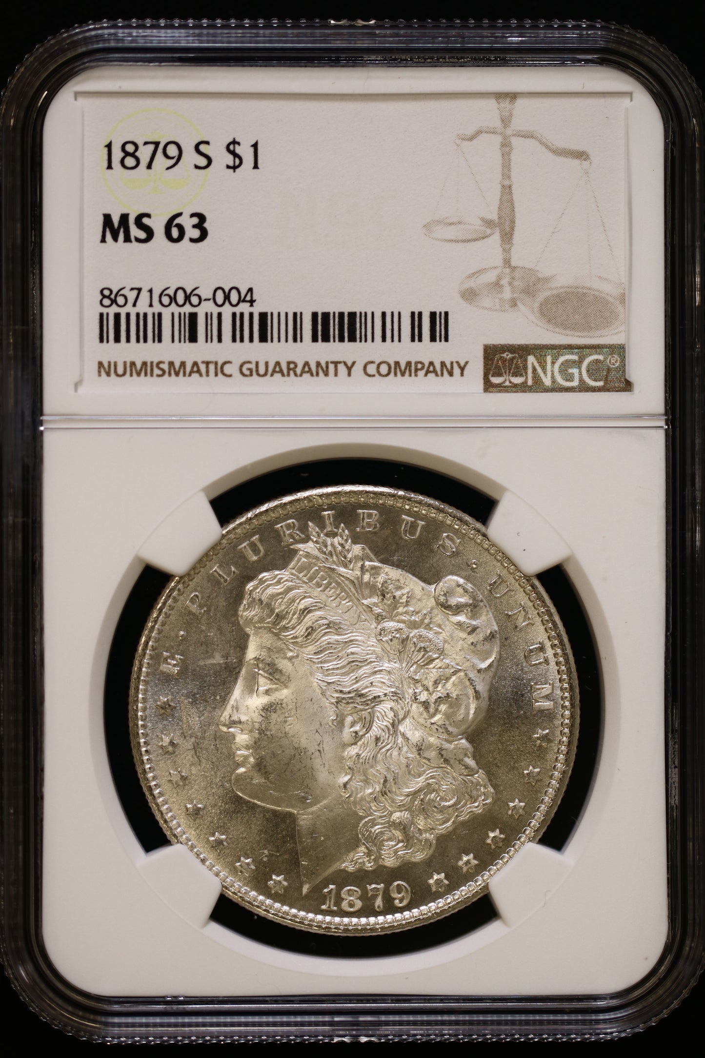 US 1879-S Morgan Silver Dollar MS-63 NCG S804