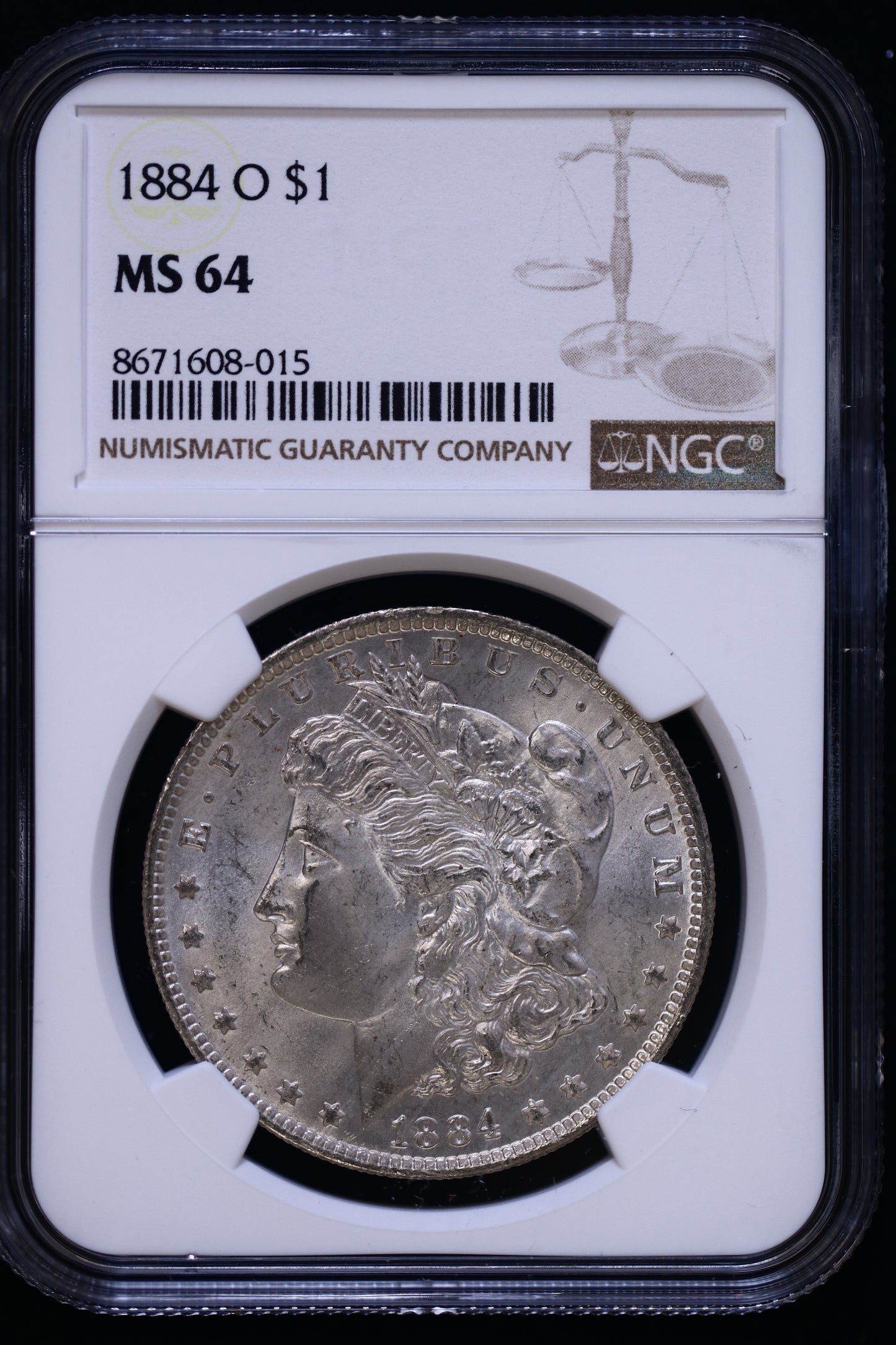 US 1884-O Morgan Silver Dollar MS-64 NCG S823
