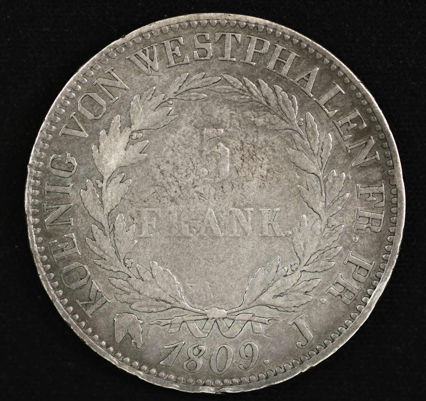 German States Westphalia 1809 J 5 Franken KM-108