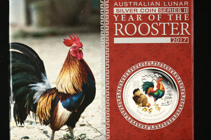Australia 2017 1 Dollar Lunar Silver Coin Series II Year of the Rooster C012
