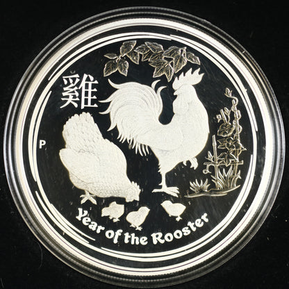 Australia 2017 1 Dollar Proof Silver Year of the Rooster coin C013