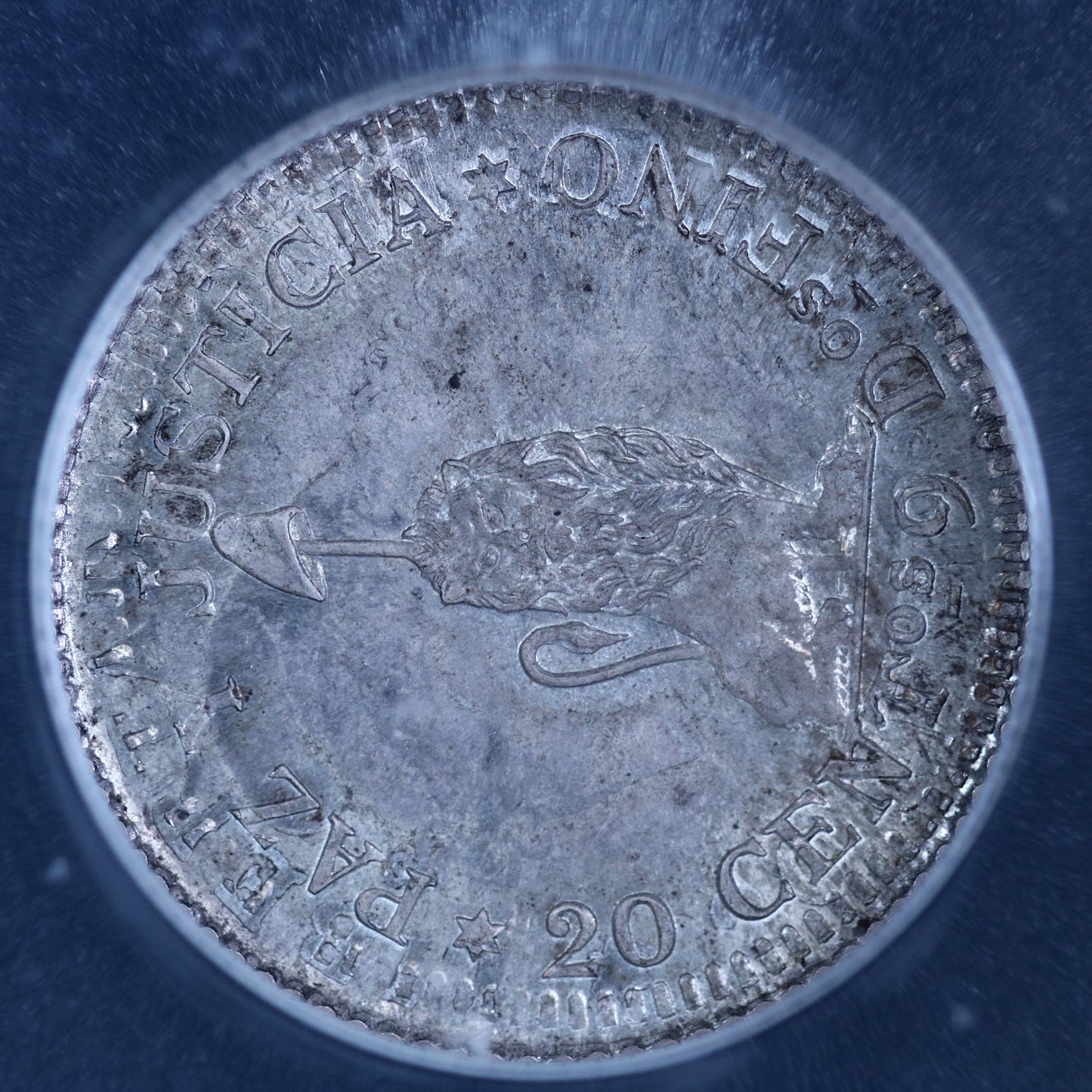 Paraguay Silver Restrike Pattern 20 Centavos S790