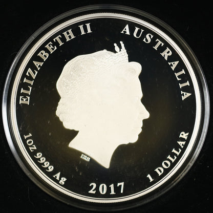 Australia 2017 1 Dollar Proof Silver Year of the Rooster coin C013