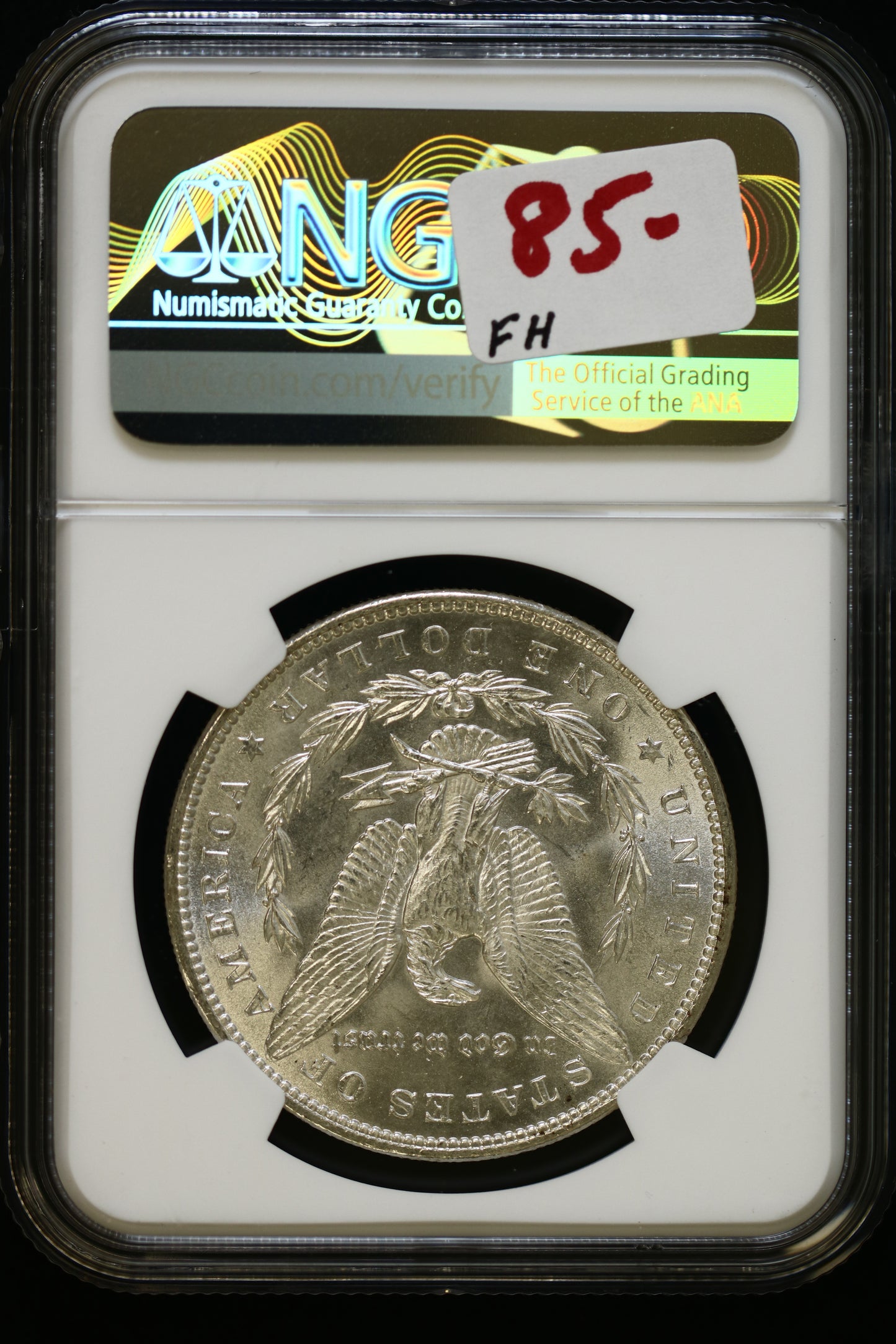 US 1886 Morgan Silver Dollar MS-63 NCG S839