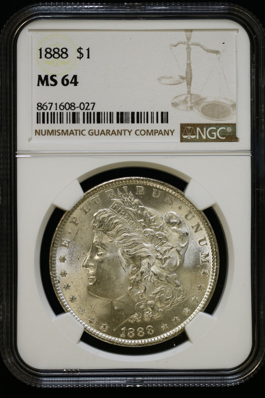 US 1888 Morgan Silver Dollar MS-64 NCG S841
