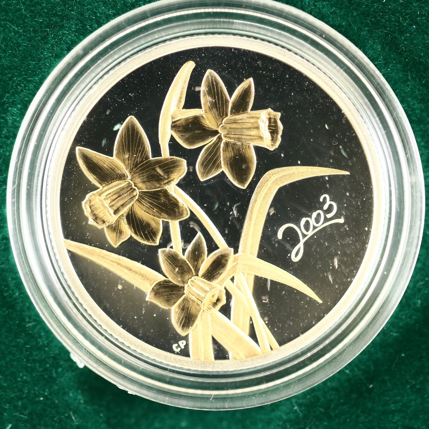 Canada 2003 50 Cent Golden Daffodil Sterling Silver Coin C010