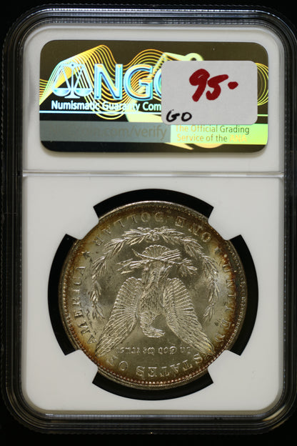 US 1889 Morgan Silver Dollar MS-63 NCG Toned S843