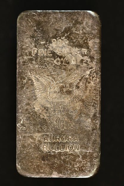 Aurora Bullion 1 oz .999 MS Silver Eagle Colorado Commercial Art Bar A3505