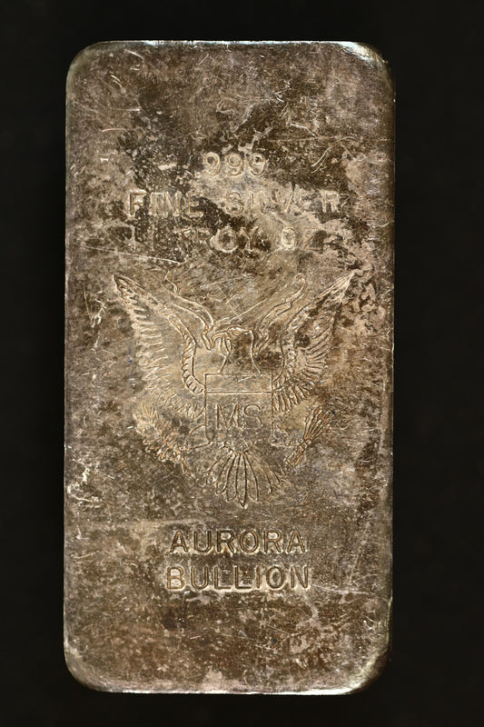 Aurora Bullion 1 oz .999 MS Silver Eagle Colorado Commercial Art Bar A3505