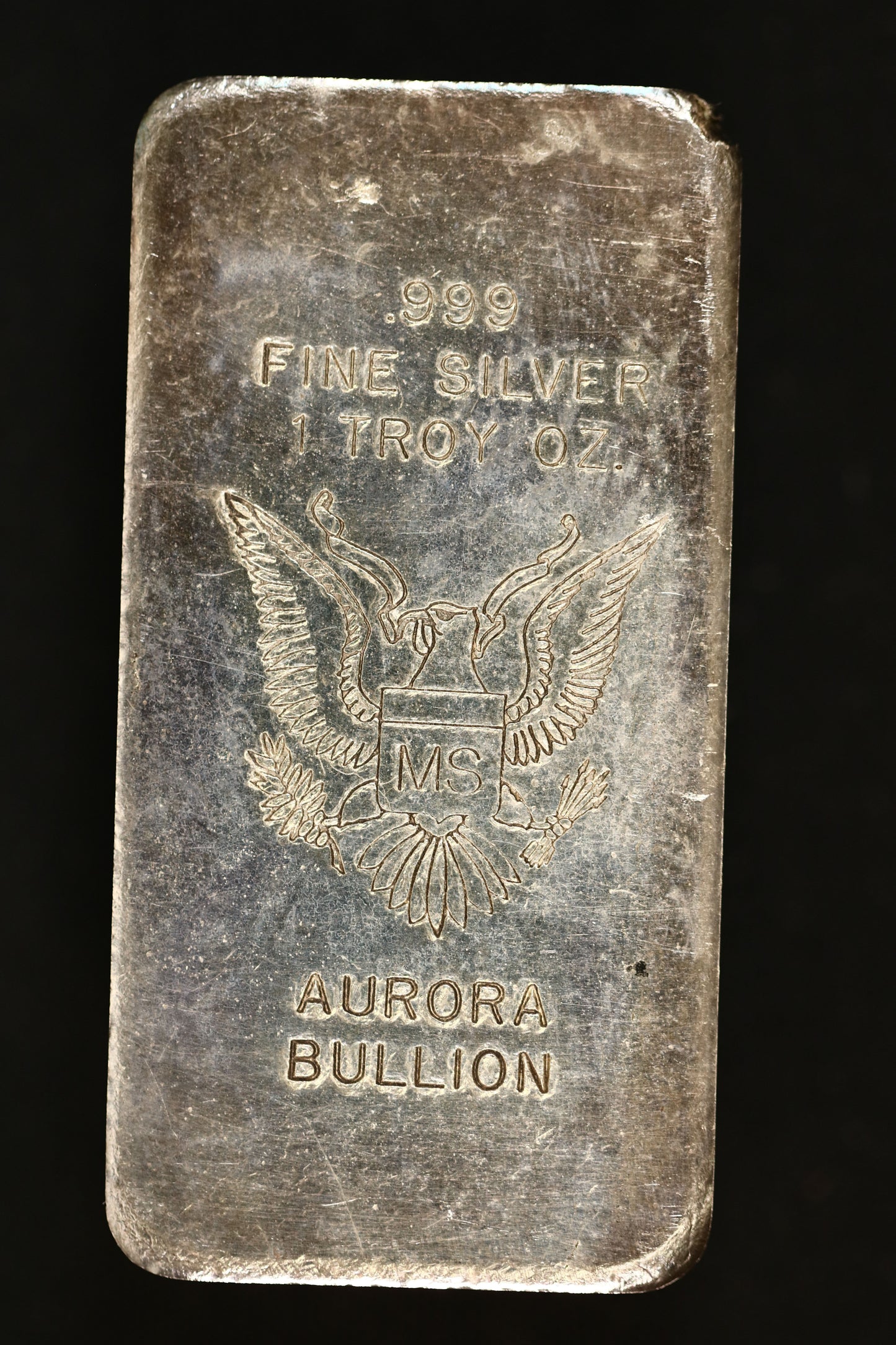 Aurora Bullion 1 oz .999 MS Silver Eagle Colorado Commercial Art Bar A3508