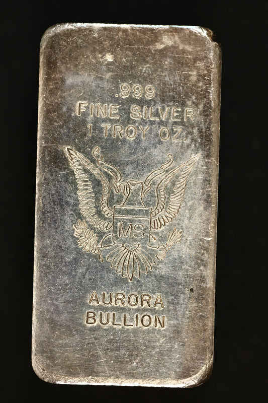 Aurora Bullion 1 oz .999 MS Silver Eagle Colorado Commercial Art Bar A3508