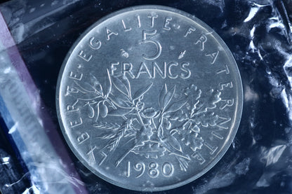 France 1980 9pc. Piedfort Set B780