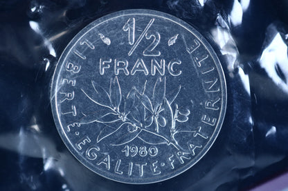 France 1980 9pc. Piedfort Set B780