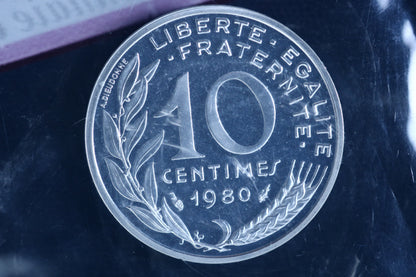 France 1980 9pc. Piedfort Set B780