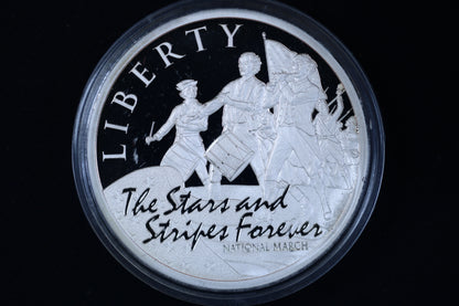 US Liberty, The Stars and Stripes Forever, National March Symbols Proof Coin B581
