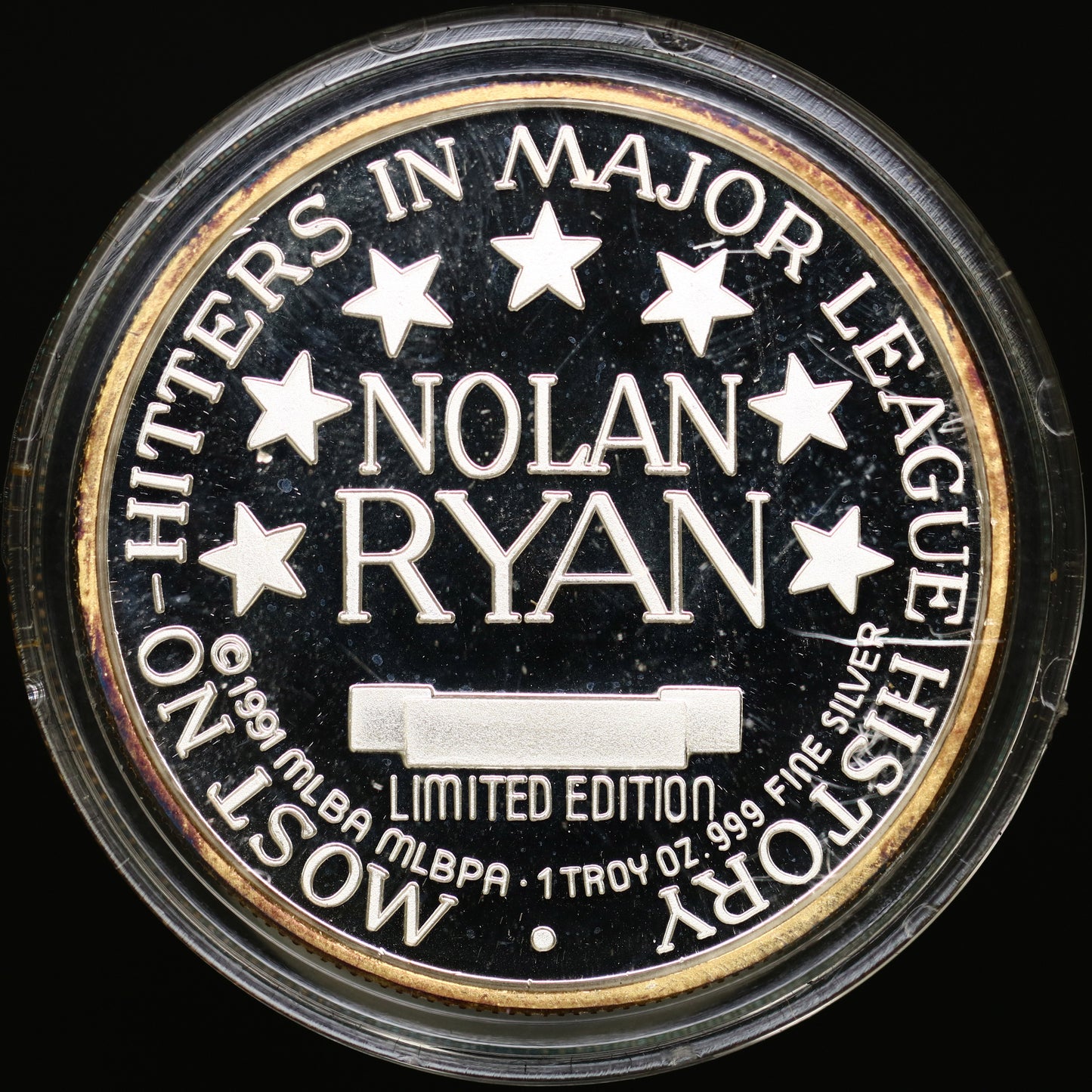 RARE!! 1993 Nolan Ryan Tribute Collection 19/324 .999 Silver C024