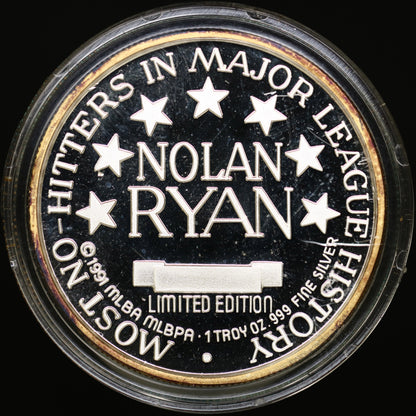 RARE!! 1993 Nolan Ryan Tribute Collection 19/324 .999 Silver C024