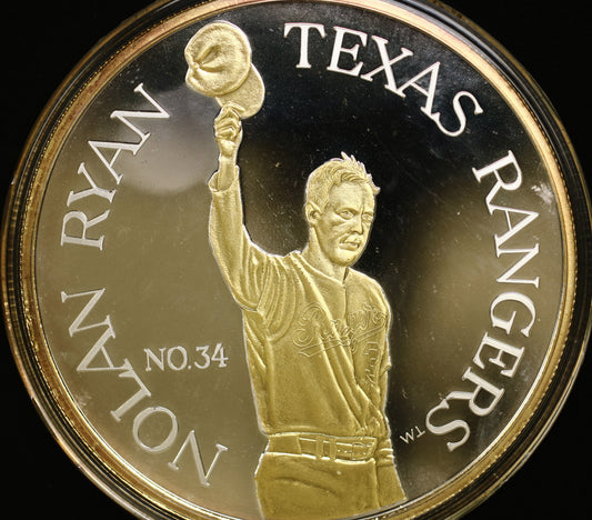 RARE!! 1993 Nolan Ryan Tribute Collection 19/324 .999 Silver C024
