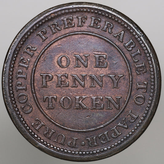 Nova Scotia 1813 Trade and Navigation One Penny Token A2632