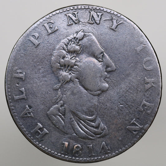 Nova Scotia 1814 "For the Convenience of Trade" Half Penny Token A2635