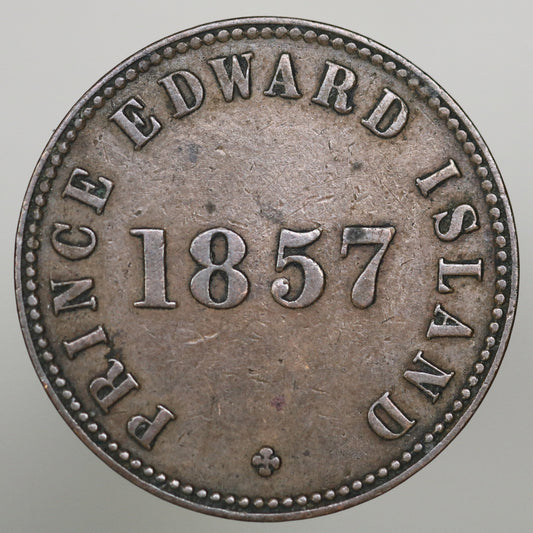 Prince Edward Island 1857 "Self Government and Free Trade" Half Penny Token A3626