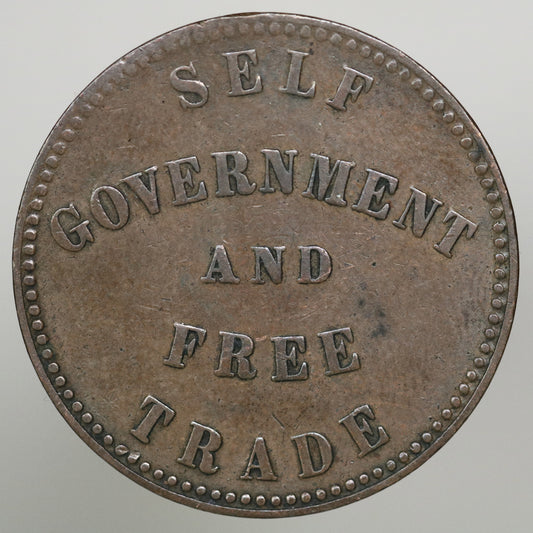 Prince Edward Island 1857 "Self Government and Free Trade" Half Penny Token A3626