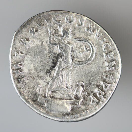 Roman Imperial 92 AD Silver Domitian/Minerva Denarius A3610