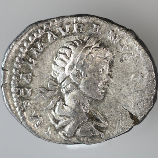 Roman Imperial 198 AD Caracalla Denarius A3615