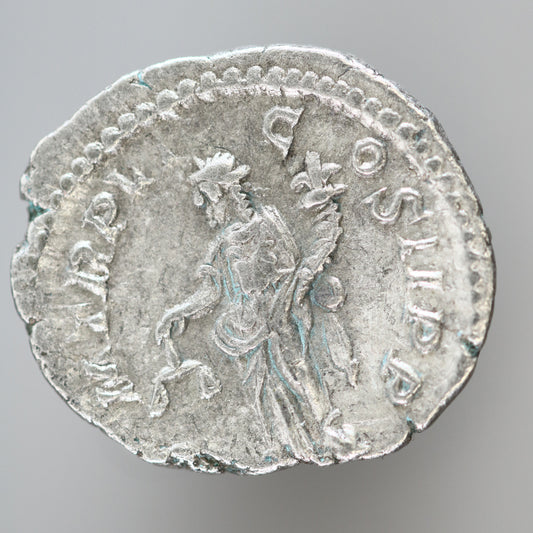 Roman Imperial 227AD Servus Alexandar Denarius A3618
