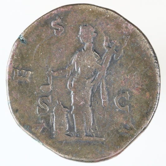 Roman Imperial Marcus Aurelius Bronze 161-169 AD Sestertius  A3613
