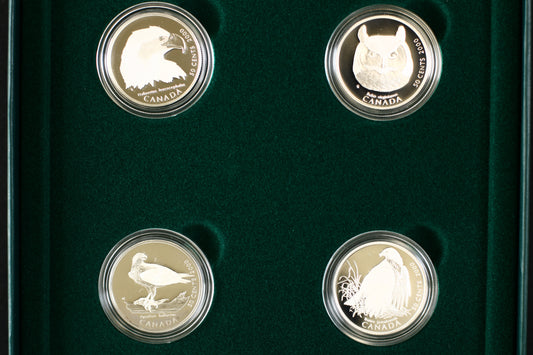 Royal Canadian Mint's 2000 "Canada's Birds of Prey" four-coin set C003